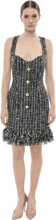 Balmain Black Sweet Heart Neck Dress