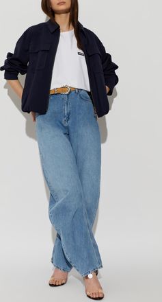 Rotate Top With Logo Patch, Womens, White