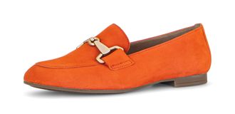 Gabor Slipper GABOR, Damen, Gr. 36, orange, Ziegenveloursleder, unifarben, Schuhe Slipper, Loafer, Halbschuh, Businessschuh mit edler Zierschnalle