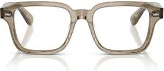 Oliver Peoples 51mm Rectangle optical glasses in Green at Nordstrom