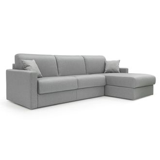 Divani.Store Divani.store - Chris Sof&aacute; Esquinero De 5 Plazas En Tejido Impermeable 248 Cm Izquierdo (mat. 120x197) Gris
