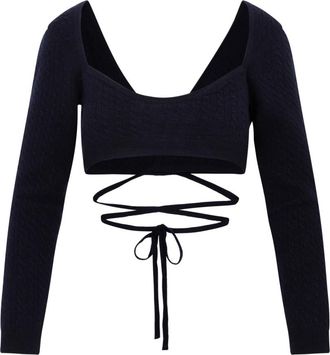 Patou Round-neck Truien - Dames - Ronde hals truien - Blauw - M - Wol - Truien & Vesten
