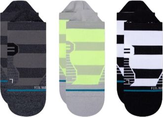Stance Elite Tab Black/Volt/White Strip Running Socks 3 Pack A248D21ELI-MUL