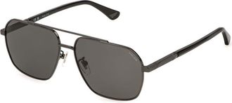Police SPLQ85 NEW CROSSROADS 4 568P Mens Sunglasses Grey Size 61