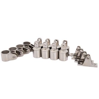 OEM Juego De Herrajes Y Accesorios De Acero Inoxidable Marino Para Toldos De 4 Arcos Con Parte Superior De 1 Pulgada - Juego De 16 Piezas Ss316 De 1 Pulga
