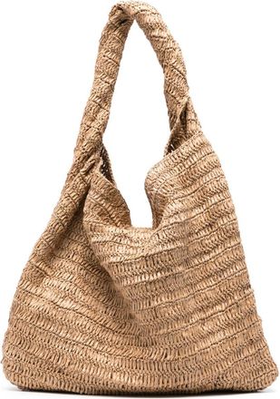P.A.R.O.S.H. raffia tote bag - Neutrals