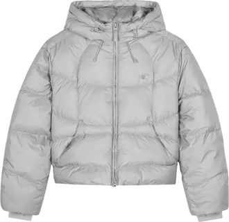 New Balance (WMNS) New Balance Flying Hooded Short Down Jacket Asia Sizing Silver NBNPF4W072-91