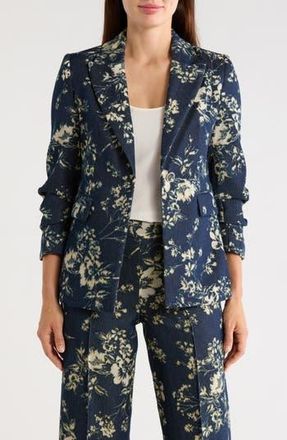 Elie Tahari The Gabby Denim Burnout Jacket in Dark Denim at Nordstrom Rack, Size 14