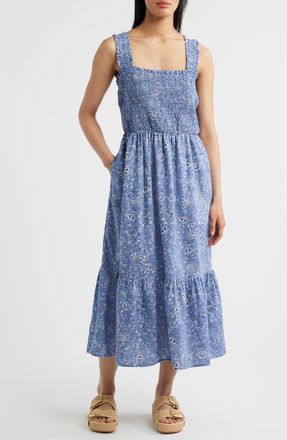 Beach Lunch Lounge Elissa Print Sundress in Spica Blue at Nordstrom Rack, Size X-Large