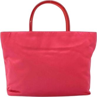 Prada Pre-owned Tote Bags, female, Red, Size: ONE SIZE Pre-owned Satin Tote Bag