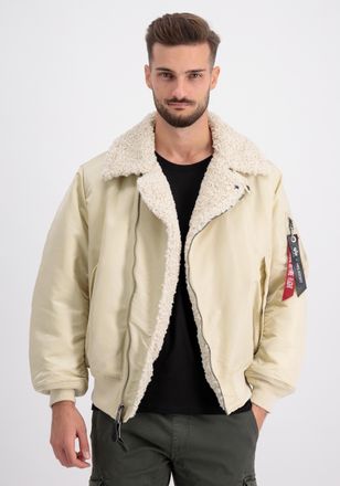 Alpha Industries Bomberjacke ALPHA INDUSTRIES NB MA-1 B-3 Biker Jacket, Herren, Gr. S, weiss (vintage wei&szlig;), Obermaterial: 100% Nylon, Futter: 100% Nylon, Jacken Bombe