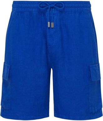 Vilebrequin Baie Bermuda Shorts - Heren - Korte Broeken - Blauw - XL - Linnen - Korte Broeken