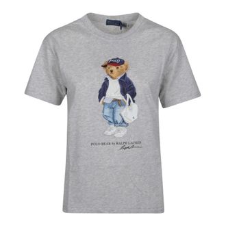 Polo Ralph Lauren T-Shirts, female, Gray, Size: XS Bear T-Shirt