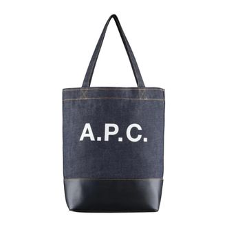 A.P.C. Tote Bags, male, Blue, Size: ONE SIZE Axel Tote