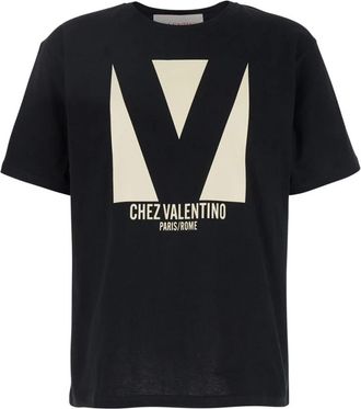 Valentino Chez T-Shirt - Heren - T-shirts - Zwart - S - Katoen - Tops