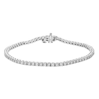 Vir Jewels 3 cttw Lab Grown Diamond Tennis Bracelet in Sterling Silver 7 Inch For Women