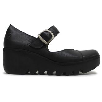 FLY London BAXE428FLY Ceralin Leather Womens Comfort Shoes - Black - Size:UK 7