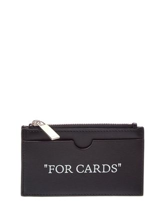 Off-white Quote Bookish Zipped Card Case
