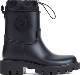 Moncler Black Kickstream Pvc Boots-Donna
