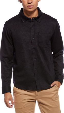 Vince Wool-Blend Plaid Shirt