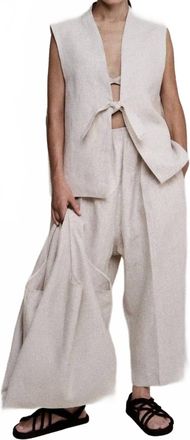 Modern Weaving Linen Shopper Carryall Tote In Oatmeal Linen