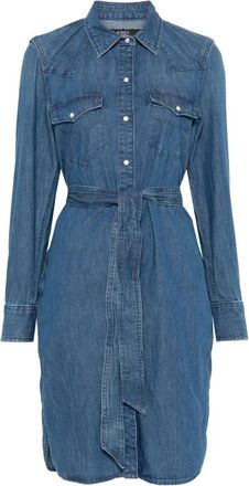 Ralph Lauren Kleedjes, Dames, Blauw, 2Xl, Katoen, Lange Mouw Damesjurk