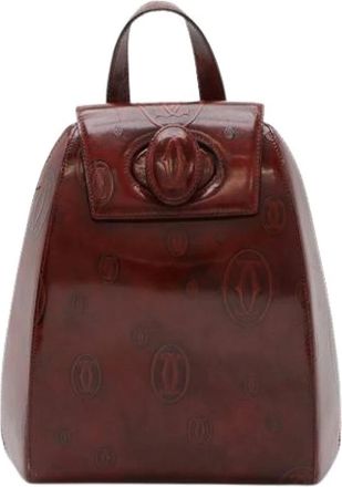 Cartier Pre-owned Backpacks, female, Red, Size: ONE SIZE Pre-owned Leather Backpack