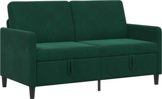 vidaXL Sof&aacute; Con Almacenamiento Verde Oscuro 152 X 78 X 87 Cm Poli&eacute;ster Vidaxl