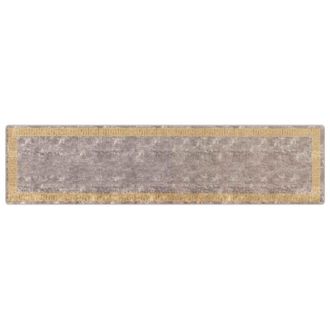 vidaXL Pasillo De Alfombra Marsa Gris 100 X 400 Cm Poli&eacute;ster Y Pvc Vidaxl
