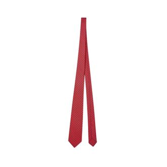Kiton Accessoires, unisex, Rood, ONE Size, Handgemaakte zijden stropdas met micro bloemenpatroon
