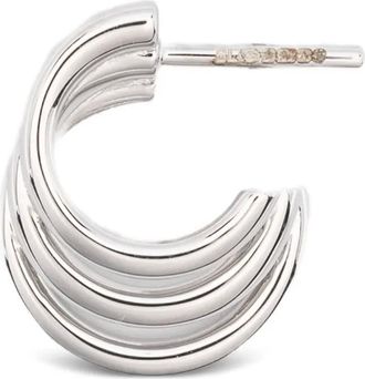 Shaun Leane Orecchino a cerchio Bound - Argento