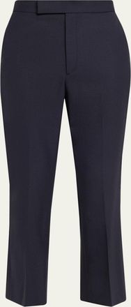 Maria McManus High-Rise Straight-Leg Crop Trousers