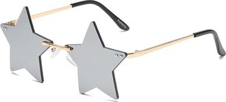 Generic No Frame Weird Street Shooting Sunglasses, Men and For Women Beach Party Sunglasses (Color : G, Size : Medium)