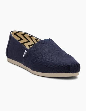 Toms Womens TOMS Alpargata Classic Cotton Womens Navy Espadrilles - Size: 8