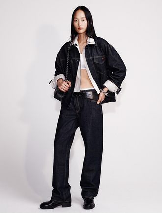 Calvin Klein Womens 90s Asymmetric Jeans - Navy - 25W x RL