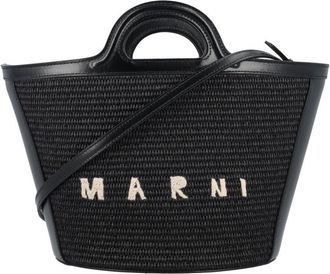 Marni Black Printed Logo Bag
