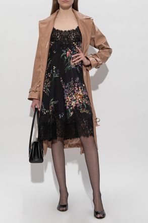 Dolce & Gabbana Floral Print Dress, Womens, Black