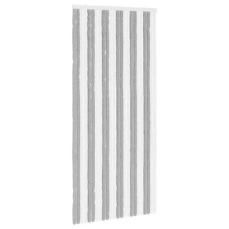 vidaXL Cortina De Insectos De Chenilla Gris Y Blanco 100 X 220 Cm Vidaxl
