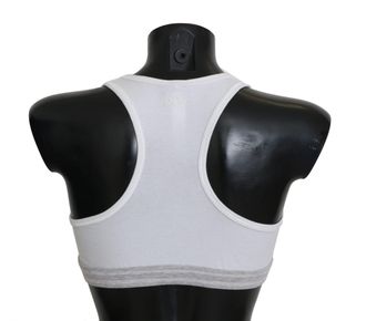 Dolce & Gabbana Womens White Cotton Sport Stretch Bra Underwear Clothing