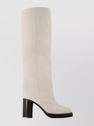 Isabel Marant knee high block heel leather boots