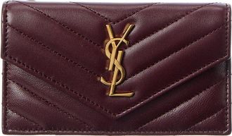 Saint Laurent Cassandre Leather Card Case