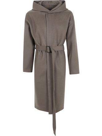 Rick Owens Coat Long Belted Tower