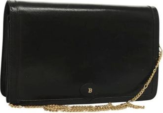Bally Pre-owned Cross Body Bags, female, Black, Size: ONE SIZE Pre-owned Leather Shoulder Bag