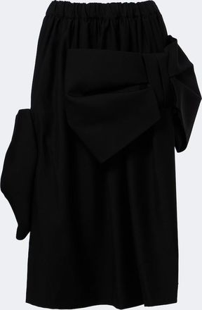 Comme Des Gar&ccedil;ons Gonna midi in lana e mohair con fiocco