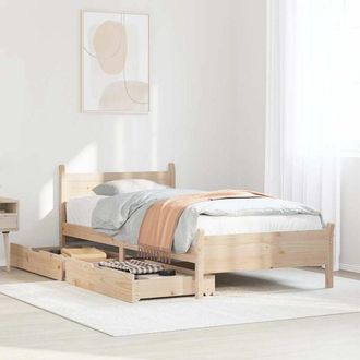 vidaXL Estructura De Cama Sin Colch&oacute;n Madera Maciza De Pino 90x190 Cm Vidaxl