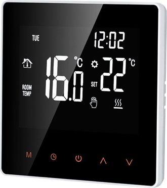OEM Termostato Digital 16a - Pantalla Lcd - T&aacute;ctil - Programable - Para Hogar, Escuela, Oficina, Hotel, Blanco