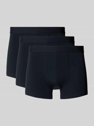 Bread & Boxers Trunks mit elastischem Bund im 3er-Pack in Marine, Gr&ouml;&szlig;e S