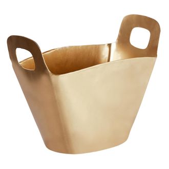 Beliani Beliani - Cubitera De Metal Dorado Con Asas Accesorio Para Hogar Enfriador De Botellas Sunbat