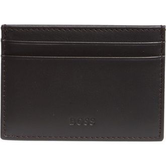 BOSS Randy Card Case in Dark Brown at Nordstrom Rack
