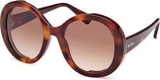 Max Mara MM0074 RENEE 52F Womens Sunglasses Tortoiseshell Size 54